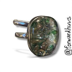 Sterling Silver Statement Ring (Slightly Adjustable) – Size 9.25